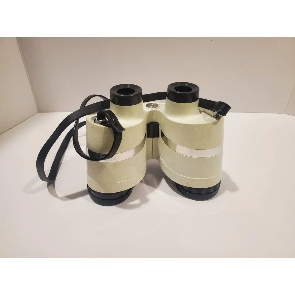 Vintage Sears 6234 Binoculars 7x35 Wide Angle Fully Coated w/ Case & Lens Cover